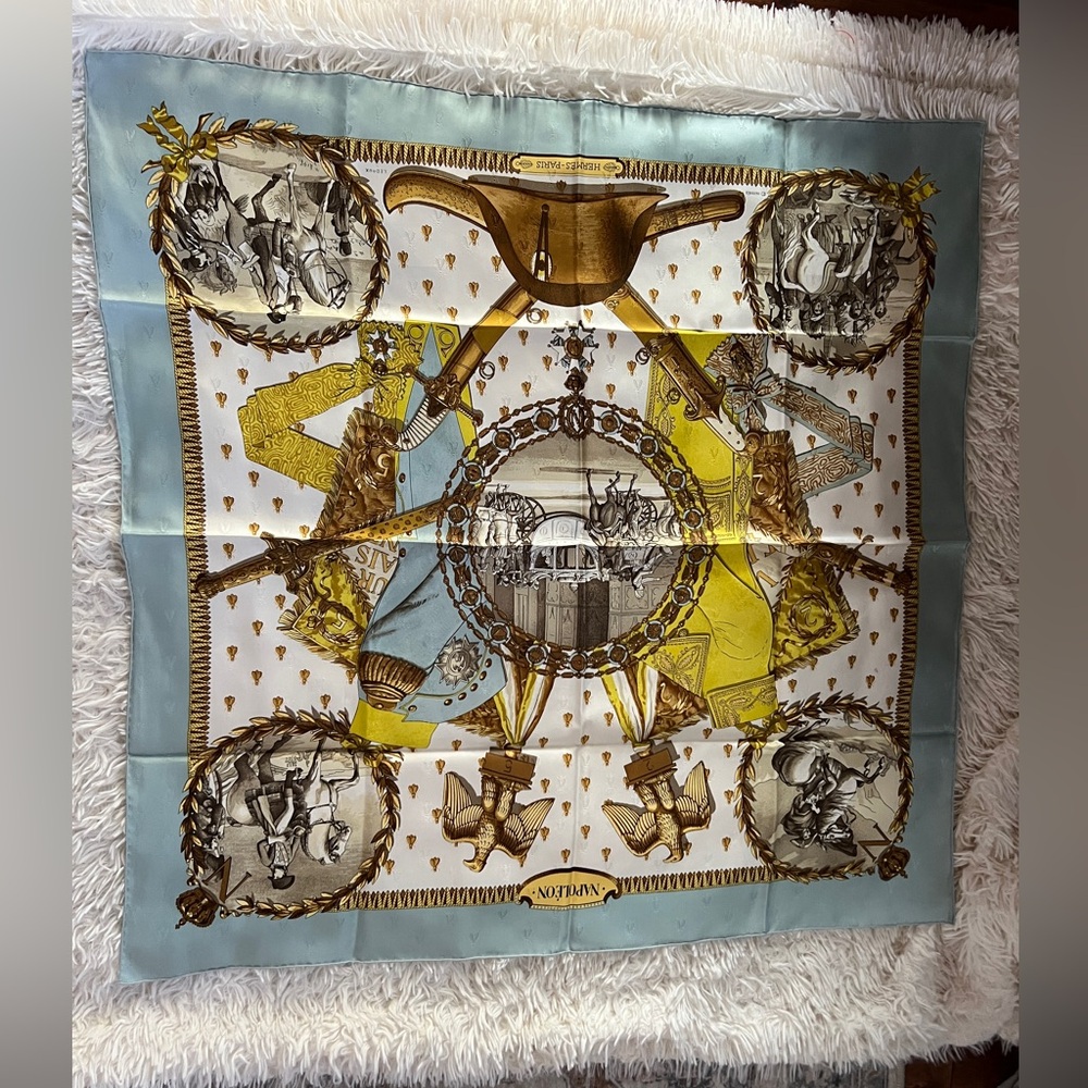 Hermes silk scarf Napoleon style 90x90cm